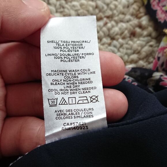 Loft navy flounce dress size M - Picture 6 of 12